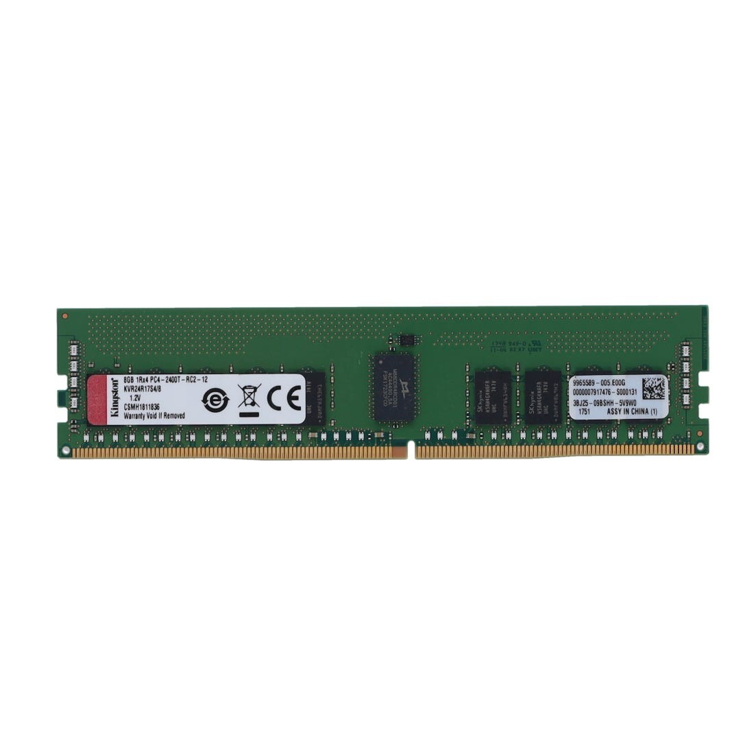 Kingston KVR24R17S4/8 8GB 1Rx4 PC4-19200T-R (DDR4-2400MHz) RAM - 1yr Wty