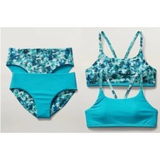 New Athleta Girl Bikini 2 Piece Set Tie Dye XXL/16 Blue