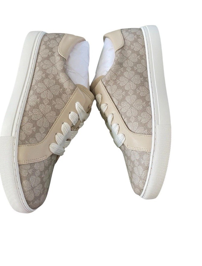 Kate Spade Erin Spade Flower Sneakers Coated Canvas 7.5 Authentic NIB thumbnail 2