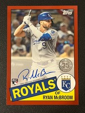 Ryan McBroom 2020 Topps Rookie RC Auto 1985 Design Red Parallel /25 Royals