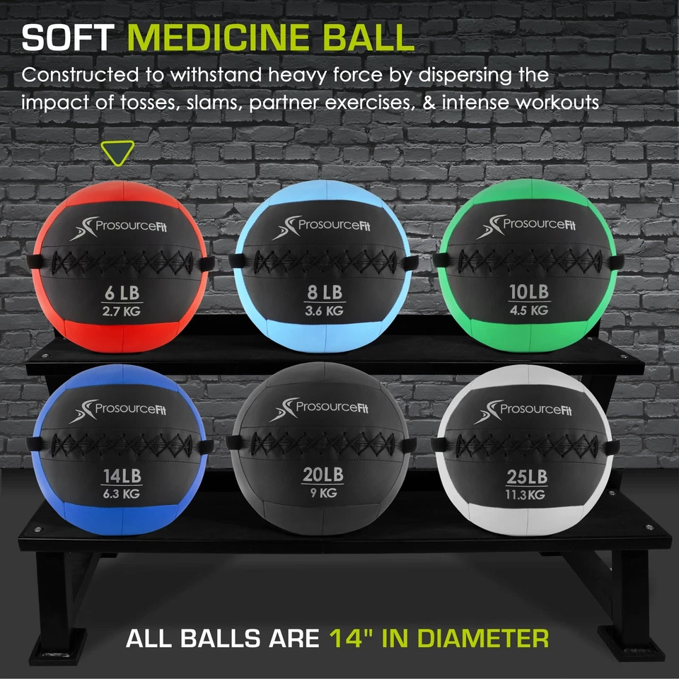 ProsourceFit Soft Medicine Balls for Wall Balls and Full Body Dynamic Exercises, - Image 3 of 4