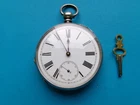 Large Solid Silver Swiss Made Cyliner Pocket Watch Circa 1890/1900