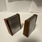 Vintage Wood & Metal Rectangular Salt & Pepper Shakers Set, Medium Brown, 2-Pack — photo 3