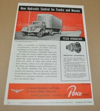 1944 White Truck Ad Print Pesco Fruehauf Homestead Valve