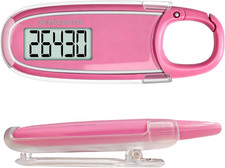 3D Pedometer for Walking with Removable Clip and Carabiner Simple Step Counter f