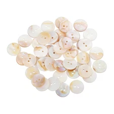 100 Pcs Natural Shell Button, 2 Hole Mother of Pearl Button 18mm Sewing Button