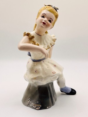 Vtg Florence Ceramics Storybook Hour Little Girl Figurine Pasadena California