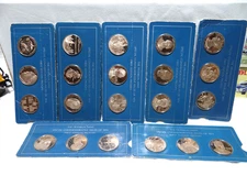 (21) "The Franklin Mint" Spec Commemorative First Ed Proof Bronze Medals of 1974