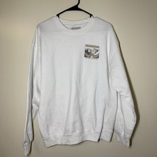 White Graphic Yellowstone  Get Lost in Nature  Sweatshirt Size Large