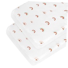 Sheets Boy Girl, 2 Pack Baby Sheets for Standard Mattress  Crib Rainbow