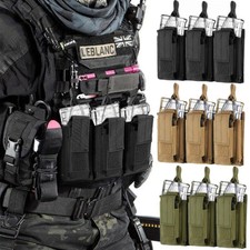 Tactical Molle Double/Triple Magazine Pack Open Top Mag Bag For Rifle And Pistol