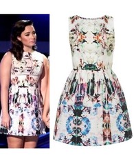 Topshop Dress Sz 2 Colorful Sleeveless Multicolor Printed Structured Work Party