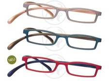 Klammeraffe Lesebrille Braun, Silber, Rot Bla...