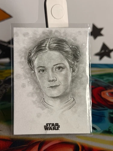 Star Wars Topps Chrome 2023 Sketch Card Billie Lourd 1/1 Angel Aviles