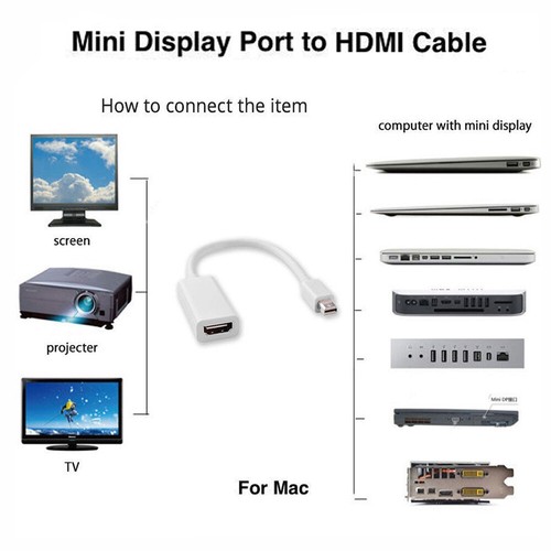 ICZI Mini DisplayPort To HDMI Adapter, Gold Plated Mini DP To - Foto 7
