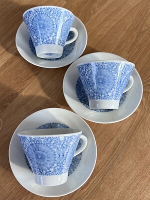 Vintage 60s Arabia tableware  filigran  Cup and Saucer Set Of 3 Raija Uosikkinen