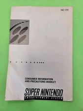 Super Nintendo Precaution SNS-USA INSERT ONLY Authentic Nintendo