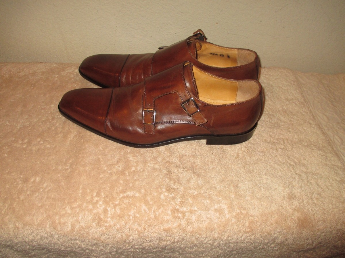 Mercanti Fiorentini Shoes Mens 11.5 Brown Double Monk Strap Dress Made In Italy Mercanti Fiorentini Made in Italy Mens Double Monk Strap  main image 3