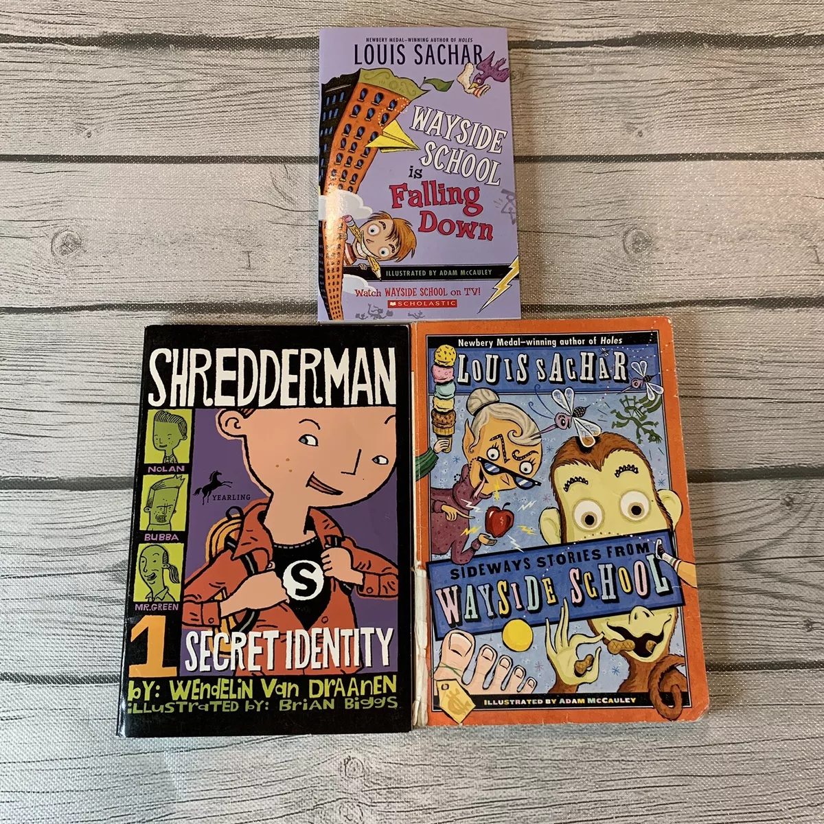 Lot of 3 Books The Wayside School & Shredderman Secret Identity Paperback