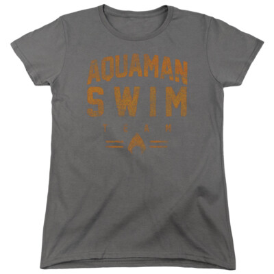 AQUAMAN SWIN TEAM Licensed Women's Graphic Tee Shirt SM-2XL