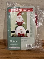 NEW  Felt/Sequin Kit Snowball Santa, Herrschners Brand