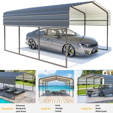 Outdoor Carport Heavy Duty Car Shelter Gazebo Garage 20x20' 30x20' 12x30' 12x25'