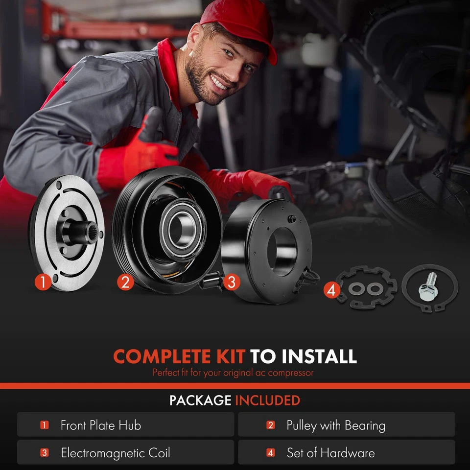 Kit de embrague compresor de aire acondicionado para Kia Sorento 2007-2009 Sedona 2006-2009 Hyundai Foto 2 de 4