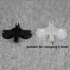 Plastic Divider Suction-Cup Holder Black/Transparent Grid Aquarium Fish Tank