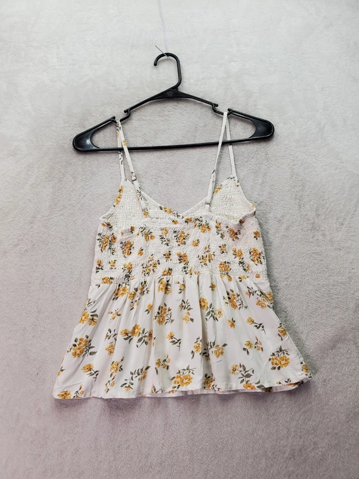 Top camisola Hollister para mujer mediana multi floral acanalada correas de espagueti cuello en V Foto 2 de 4
