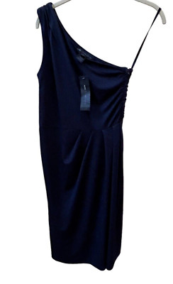 NWT Marc by Marc Jacobs One Shoulder Dress Normandy Blue XS Zipper Formal Prom