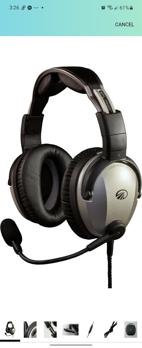 Light speed Zulu3 Aviation Headset