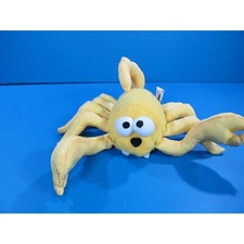 Stuffins 1996 Yellow Crab Scorpion Spooky Halloween Nylon Plush Toy 6"