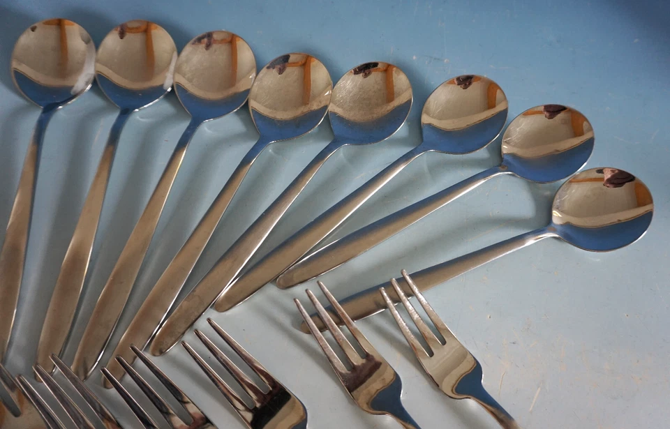 TCM Tchibo Pastabesteck Spaghettibesteck Besteck Set Edelstahl 16 tlg.(F025-811) - Bild 2 von 4