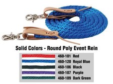 7 Ft Round Braided Roping Barrel Contest Reins Easy To Use Scissor Clips AHE USA