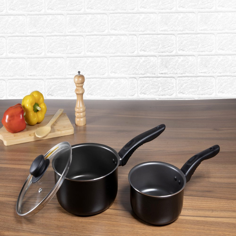 Non-Stick Aluminum Saucepan Set Stockpots Cookware Pots Pans 2qt