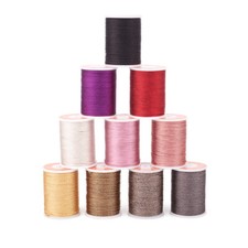 10 Roll Metallic Tinsel Cord Polyester Braided String Jewelry Craft Thread 1mm