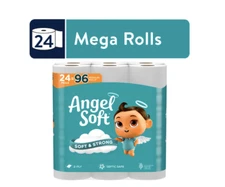 Angel Soft 2-Ply Toilet Paper, 24 Mega Rolls