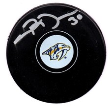 CHRIS MASON NASHVILLE PREDATORS SIGNED AUTOGRAPHED LOGO PUCK WITH COA