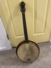 Vintage Antique American Folk Art 4 String Banjo 1920-1930's