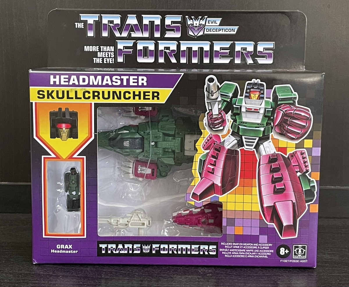New! 2021 TRANSFORMERS G1 Retro Headmaster SKULLCRUNCHER with GRAX