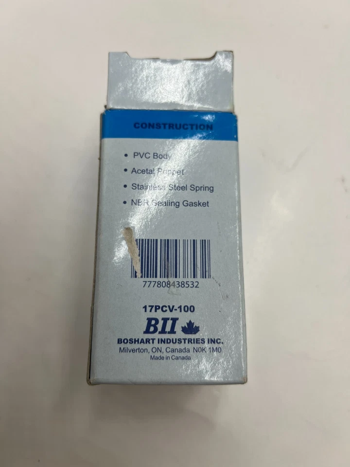(QTY 5) Boshart Industries 17PCV100 FPT 1 in. PVC Heavy Duty Check Valve - Image 2 of 4
