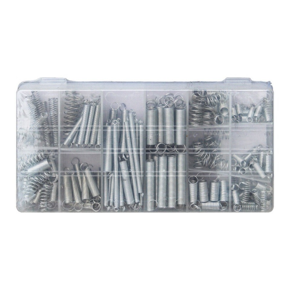 200 Set Assorted Coil Spring Small Metal Steel Expansion Compressed ...