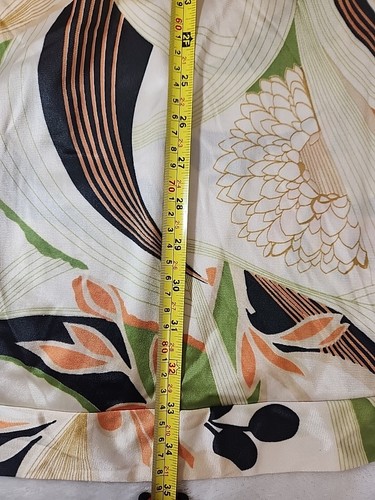 Vintage Vanity Fair Groovy Print Nachthemd 70er Avocado Grün Botanical Print Nylon S - Bild 8 von 11