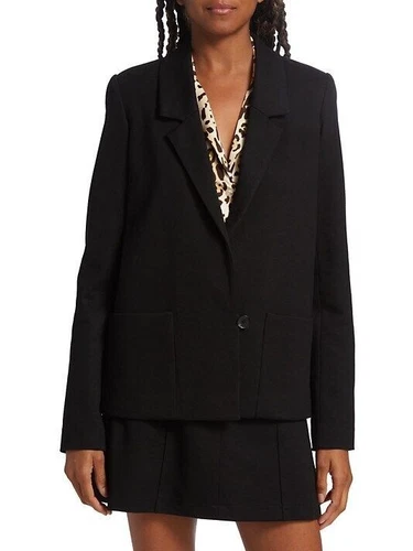 Anine Bing Kelly Blazer Jacket Black Button Up Pockets Lined Size M BNWT