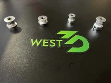 Silver Pulleys and Idlers (GT2 20T, GT2 16T)