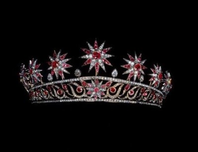 Natural Real Antique Rose Cut Diamond 9 ct Silver Party Wear Ruby Tiara Crown Ebay