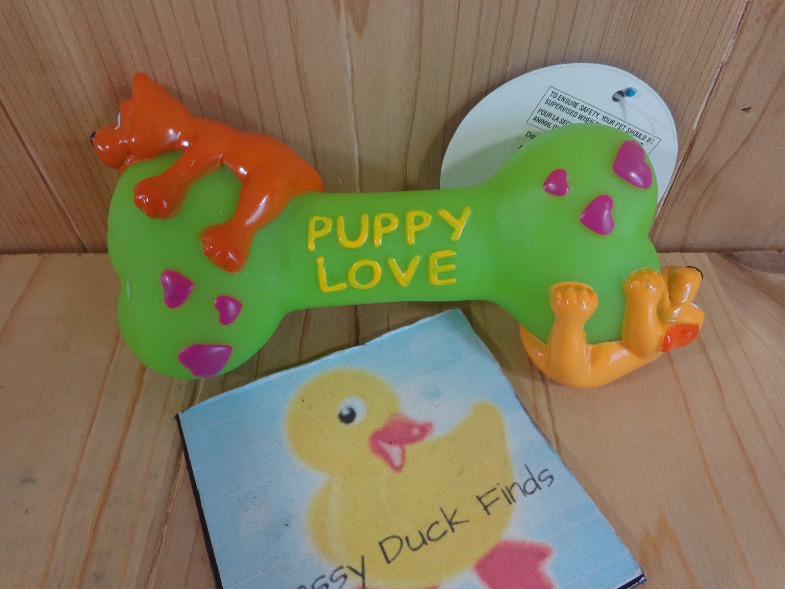 SQUEAKY DOG TOY Vinyl Plastic Puppy Bone Spot Bites Squeeze 