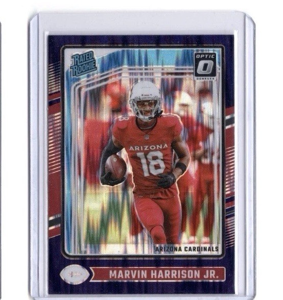 2024 Optic Football • Rated Rookie • Marvin Harrison Jr • Purple Shock • No. 276