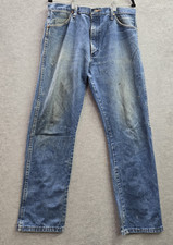 Wrangler Men Jeans 36X32 Blue Denim 13MWZ Cowboy Cut Original Fit 30" READ