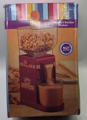 Countertop Compact Peanut Butter Maker Model X004RPSIZJ (Red)  Gently Used
